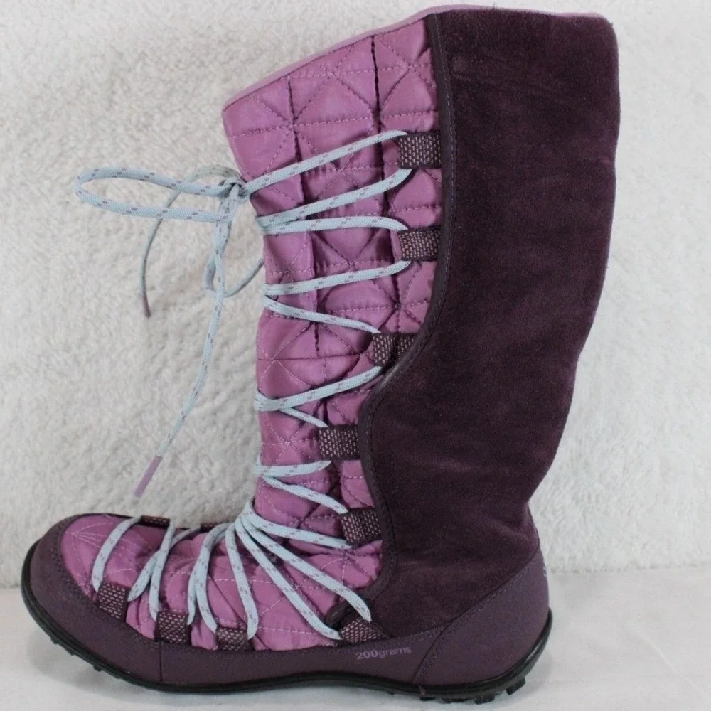 Columbia Womens Purple Lace Up Winter Snow Boots Size 5‎ Omni Grip